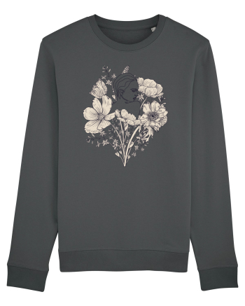 Silueta in Flori Back Anthracite