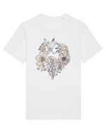 Silueta in Flori Back Tricou mânecă scurtă Unisex Rocker