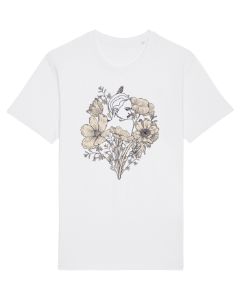 Silueta in Flori Back White