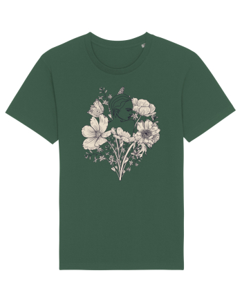 Silueta in Flori Back Bottle Green