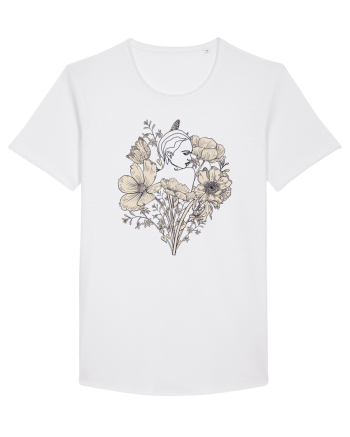 Silueta in Flori Back White