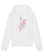 Silueta Floral Pink Hanorac Unisex Drummer