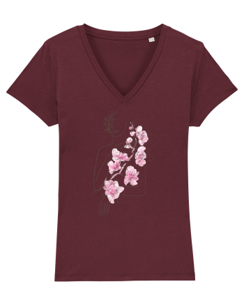 Silueta Floral Pink Burgundy
