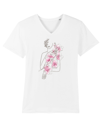 Silueta Floral Pink White