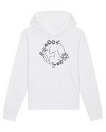 Floral Line Art Hanorac Unisex Drummer
