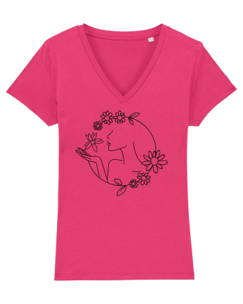 Floral Line Art Raspberry