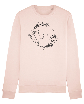 Floral Line Art Candy Pink