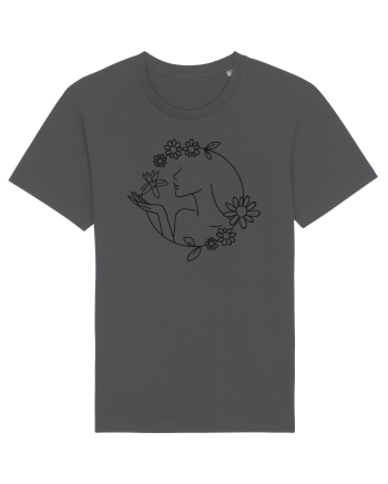 Floral Line Art Anthracite
