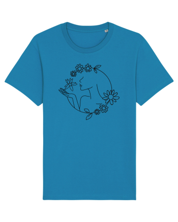 Floral Line Art Azur