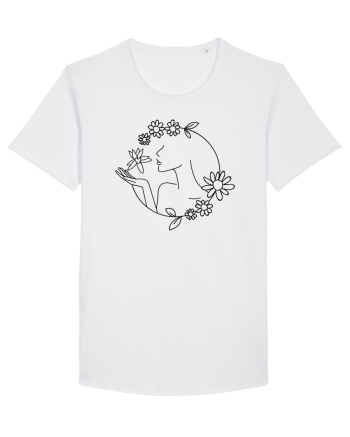 Floral Line Art White