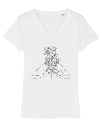 Floral Head Feminin White