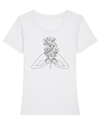 Floral Head Feminin White