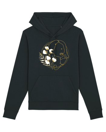 Yellow Line Art Feminin Black