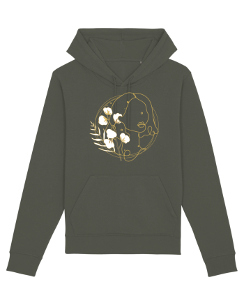 Yellow Line Art Feminin Khaki