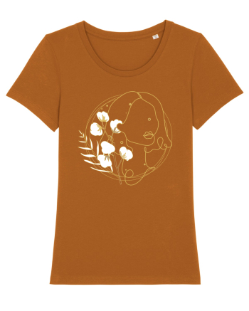 Yellow Line Art Feminin Roasted Orange
