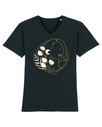 Yellow Line Art Feminin Black
