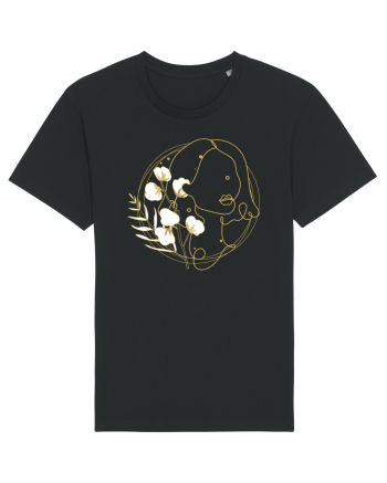 Yellow Line Art Feminin Black