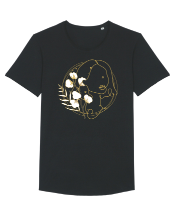 Yellow Line Art Feminin Black