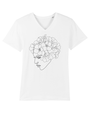 Floral Side Head White