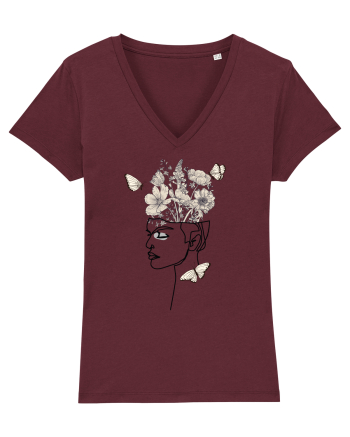 Butterfly Head Feminin Burgundy