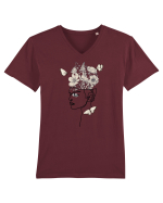 Butterfly Head Feminin Tricou mânecă scurtă guler V Bărbat Presenter