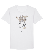 Butterfly Head Feminin Tricou mânecă scurtă guler larg Bărbat Skater