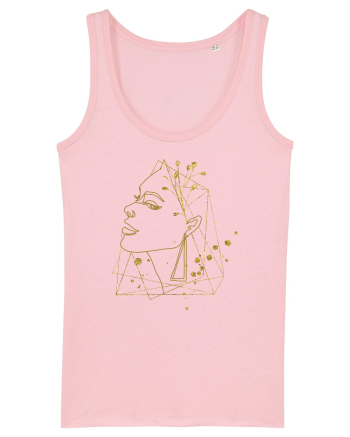 Gold Abstract Feminin Cotton Pink