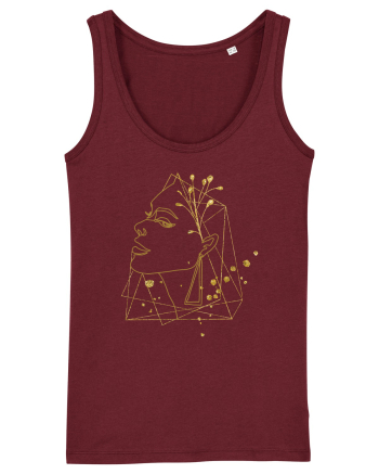 Gold Abstract Feminin Burgundy