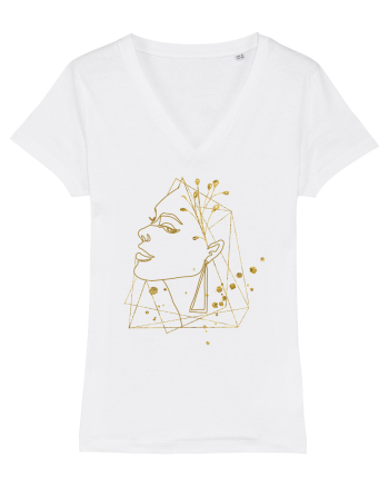 Gold Abstract Feminin White