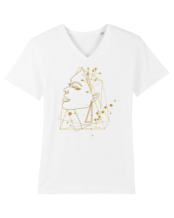 Gold Abstract Feminin White