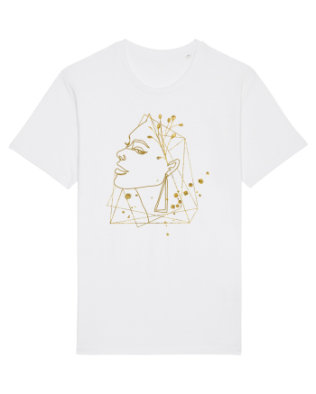 Gold Abstract Feminin White