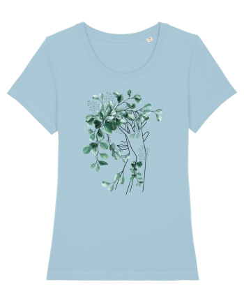 Green Head Feminin Sky Blue