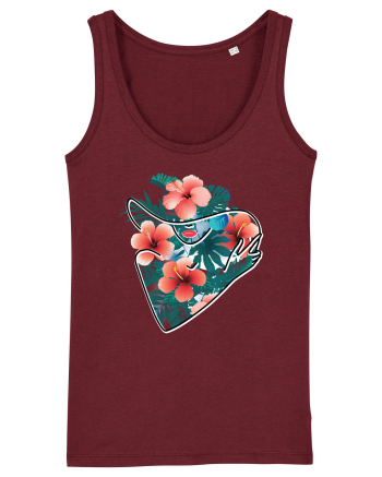 Hawaii Flowers Feminin Burgundy