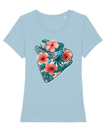 Hawaii Flowers Feminin Sky Blue