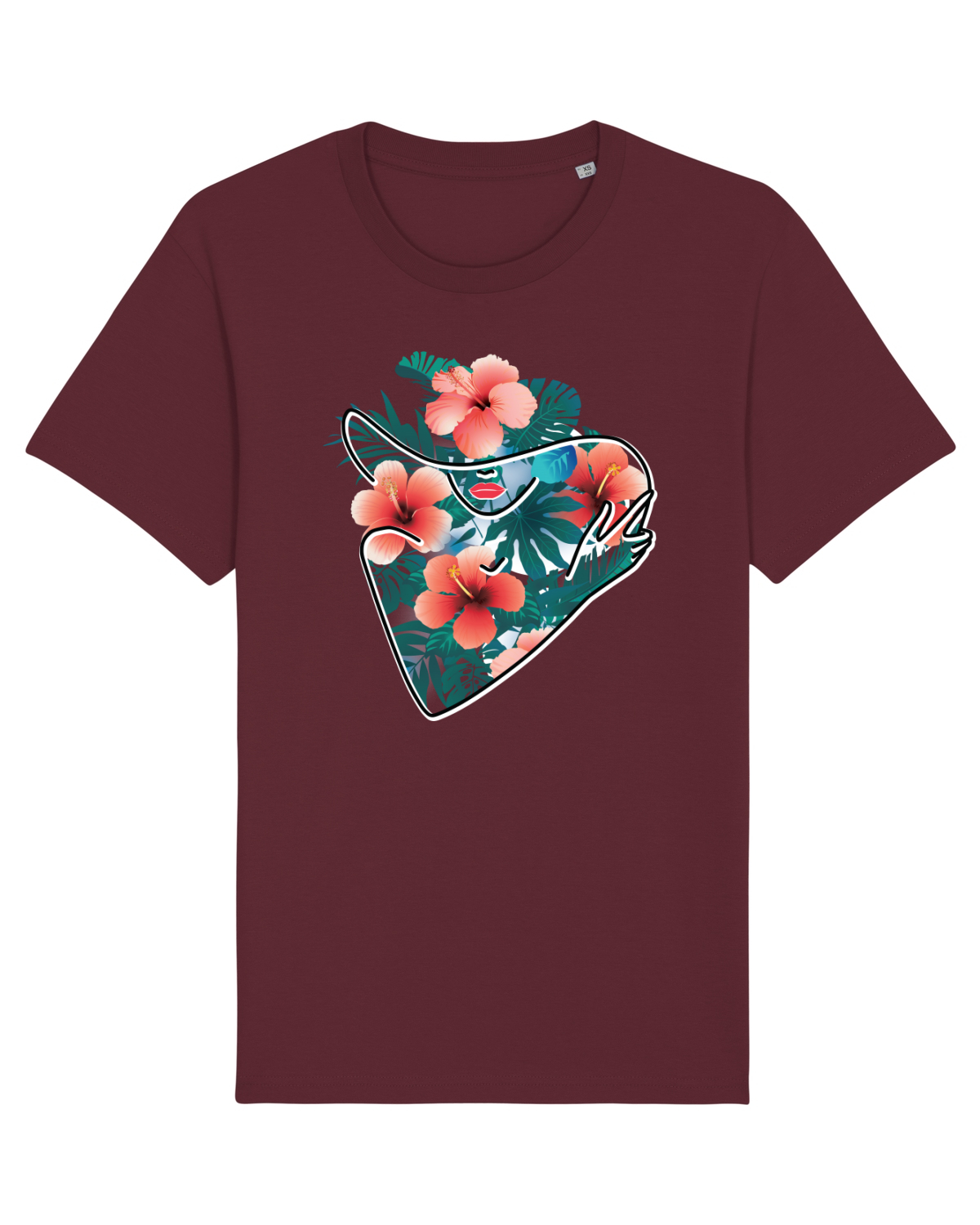 Tricou mânecă scurtă Unisex Rocker Burgundy