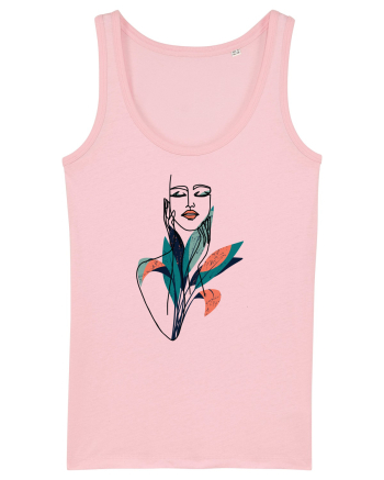 Red Floral Feminin Cotton Pink