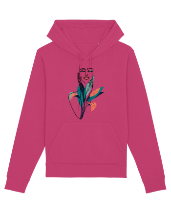 Red Floral Feminin Raspberry