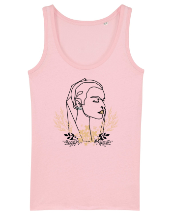 Orange Floral Head Cotton Pink