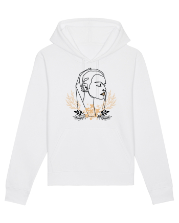 Orange Floral Head White