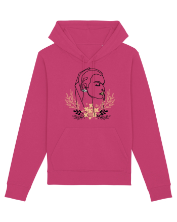Orange Floral Head Raspberry