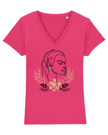 Orange Floral Head Raspberry