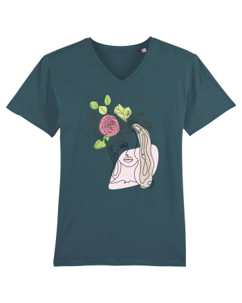 Head Rose Line Art Stargazer