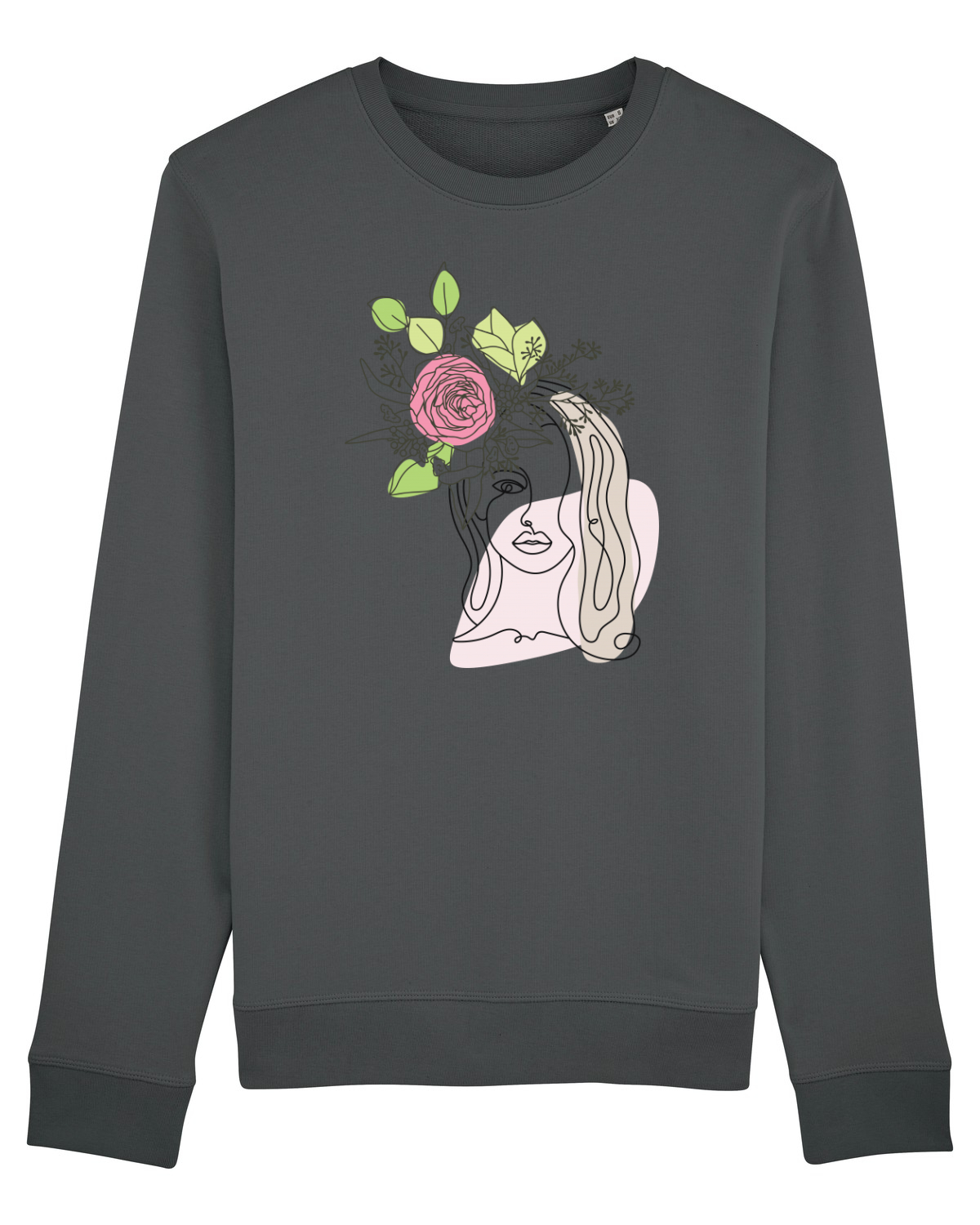 Bluză mânecă lungă Unisex Rise Anthracite
