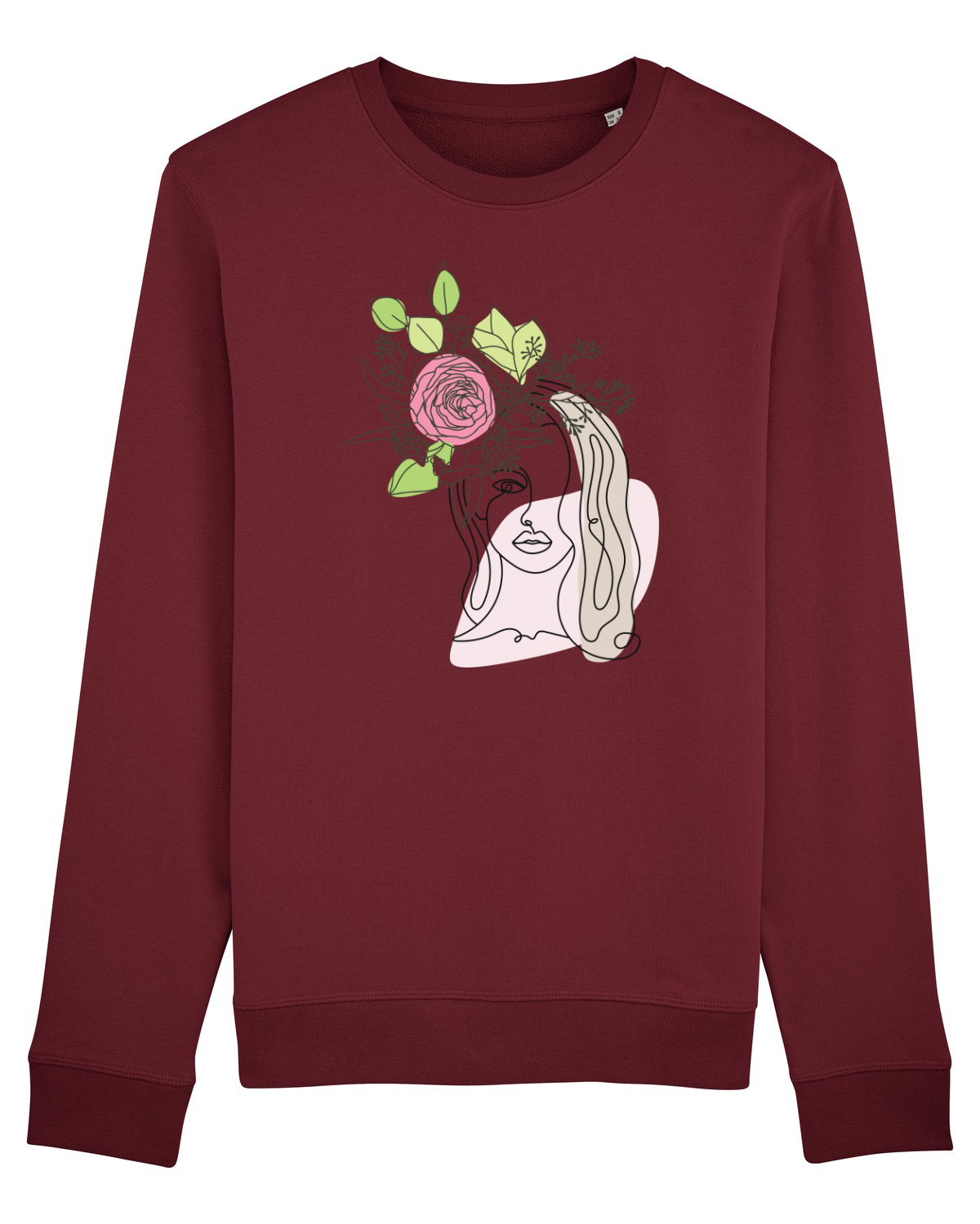 Bluză mânecă lungă Unisex Rise Burgundy