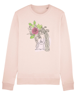 Head Rose Line Art Bluză mânecă lungă Unisex Rise