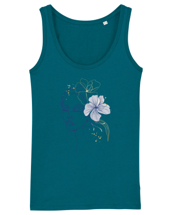 Hibiscus Blue Feminin Ocean Depth