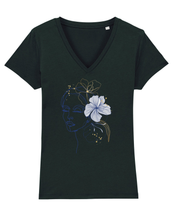 Hibiscus Blue Feminin Black