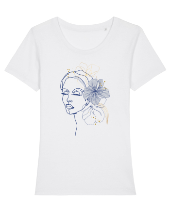 Hibiscus Blue Feminin White