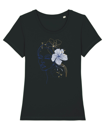 Hibiscus Blue Feminin Black