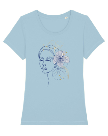 Hibiscus Blue Feminin Sky Blue